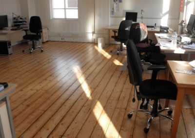 One renovated office floor in use